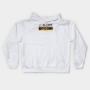 I Accept Bitcoin Kids Hoodie